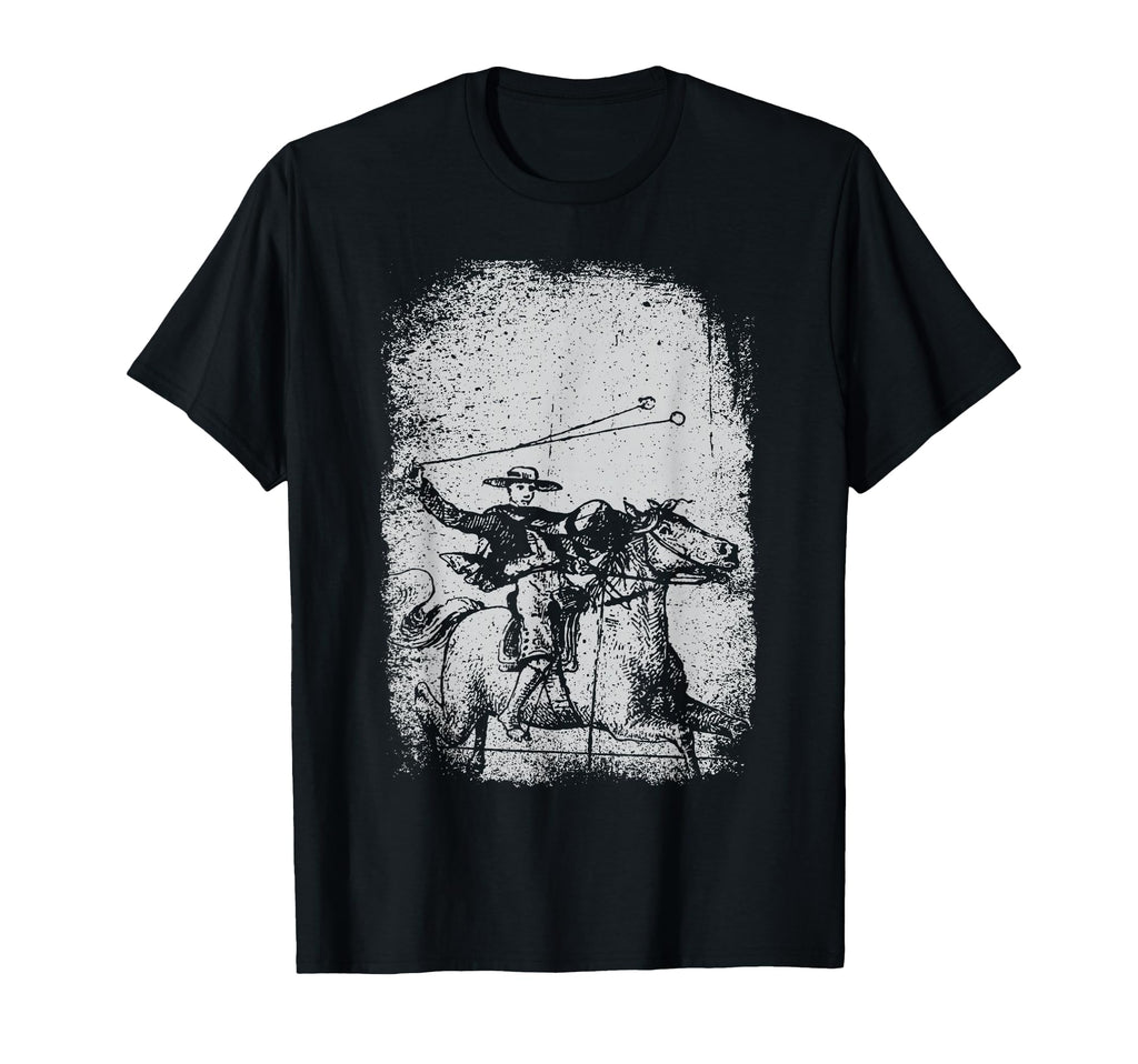 Cowboy Lasso Horse Rider Western Art T-Shirt - Novelty Apparel Men Women - T-Shirt, Sweatshirt, Hoodie