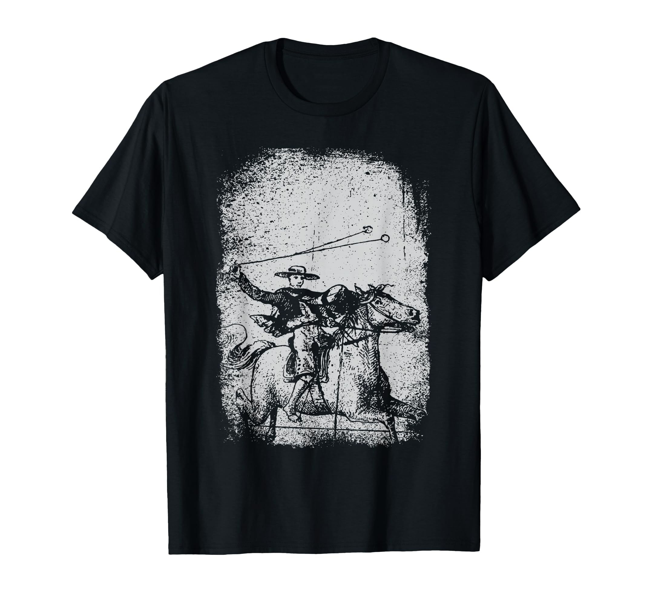 Cowboy Lasso Horse Rider Western Art T-Shirt - Novelty Apparel Men Women - T-Shirt, Sweatshirt, Hoodie