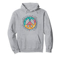 Peace Sign Hippie Floral Hoodie - Streetwear Style Men Women - T-Shirt, Sweatshirt, Hoodie