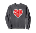 Caffeine Love Heart Typography Sweatshirt - Trendy Graphic for Adults - T-Shirt, Sweatshirt, Hoodie
