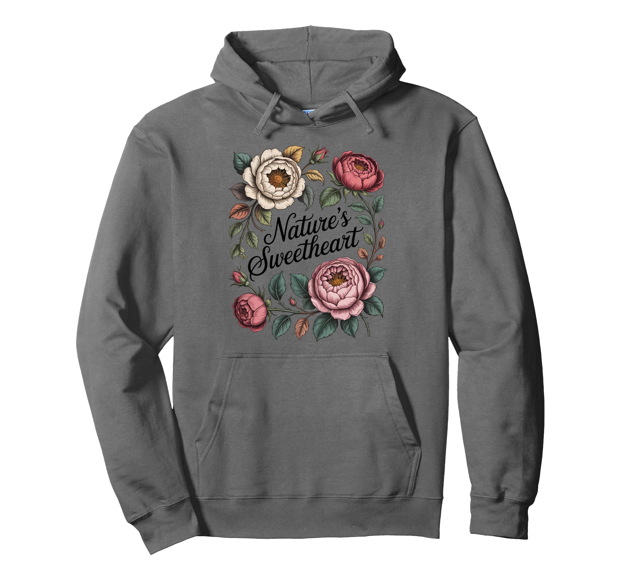 Natures Sweetheart Rose Floral Hoodie - Minimalist Print Men Women - T-Shirt, Sweatshirt, Hoodie