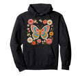 Crochet Butterfly Floral Shapes Mania Hoodie - Minimalist Print for Adults - T-Shirt, Sweatshirt, Hoodie