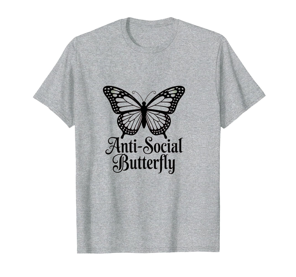 Gothic Antisocial Aesthetic Butterfly T-Shirt - Fun Novelty Design Unisex - T-Shirt, Sweatshirt, Hoodie