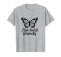Gothic Antisocial Aesthetic Butterfly T-Shirt - Fun Novelty Design Unisex - T-Shirt, Sweatshirt, Hoodie
