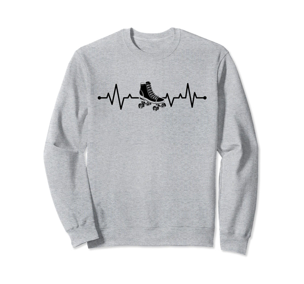 Roller Skating Heartbeat Roller Sweatshirt - Fun Novelty Design for Adults - T-Shirt, Sweatshirt, Hoodie