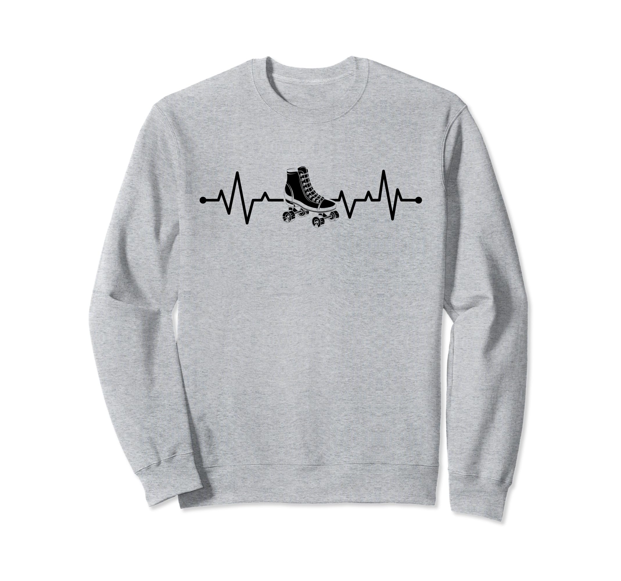 Roller Skating Heartbeat Roller Sweatshirt - Fun Novelty Design for Adults - T-Shirt, Sweatshirt, Hoodie
