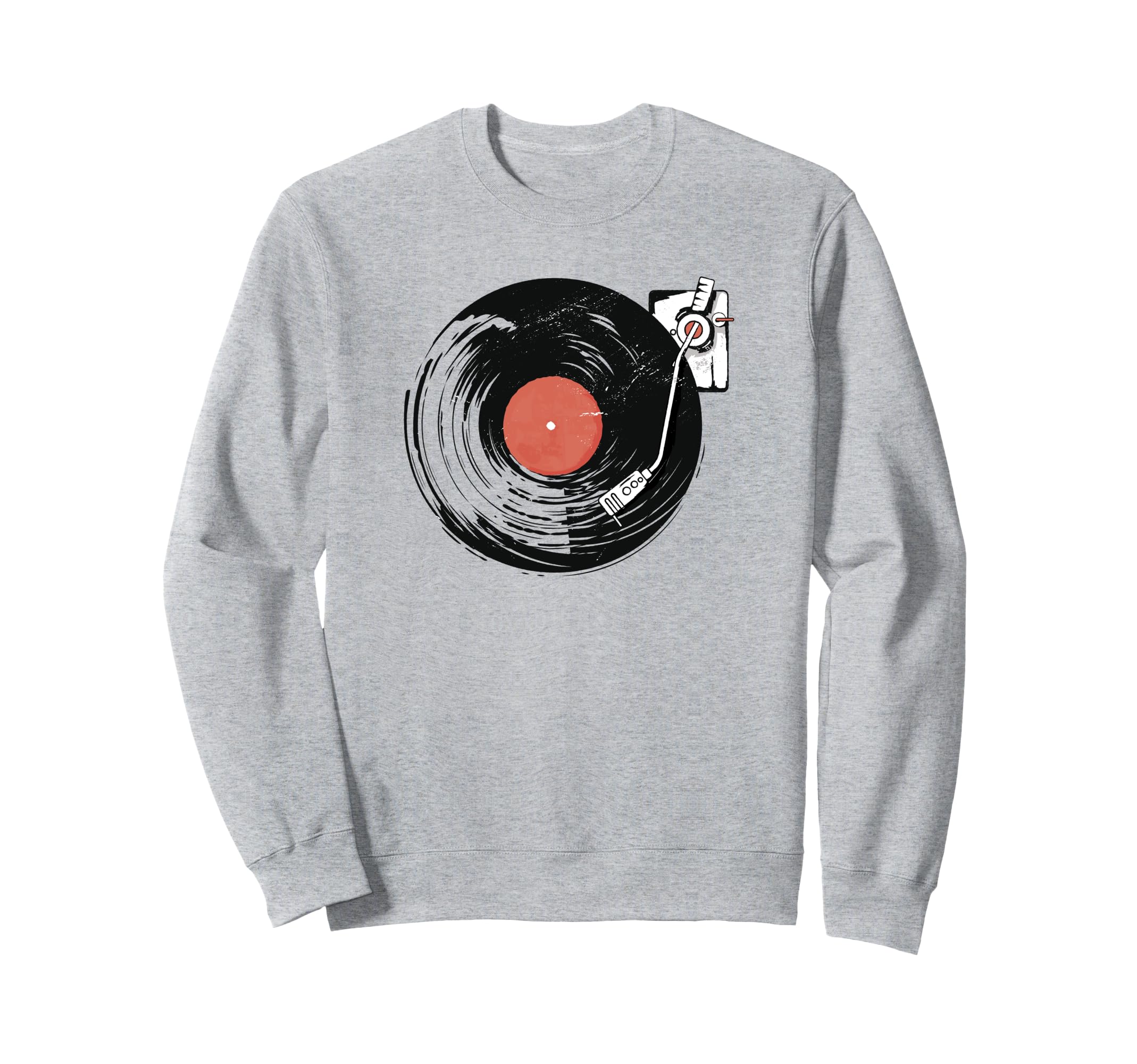 Record Player Illustration Vinyl Sweatshirt - Unique Graphic Men Women - T-Shirt, Sweatshirt, Hoodie