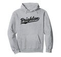 Brighton England Cursive 1970S Swoosh Hoodie - Streetwear Style for Adults - T-Shirt, Sweatshirt, Hoodie