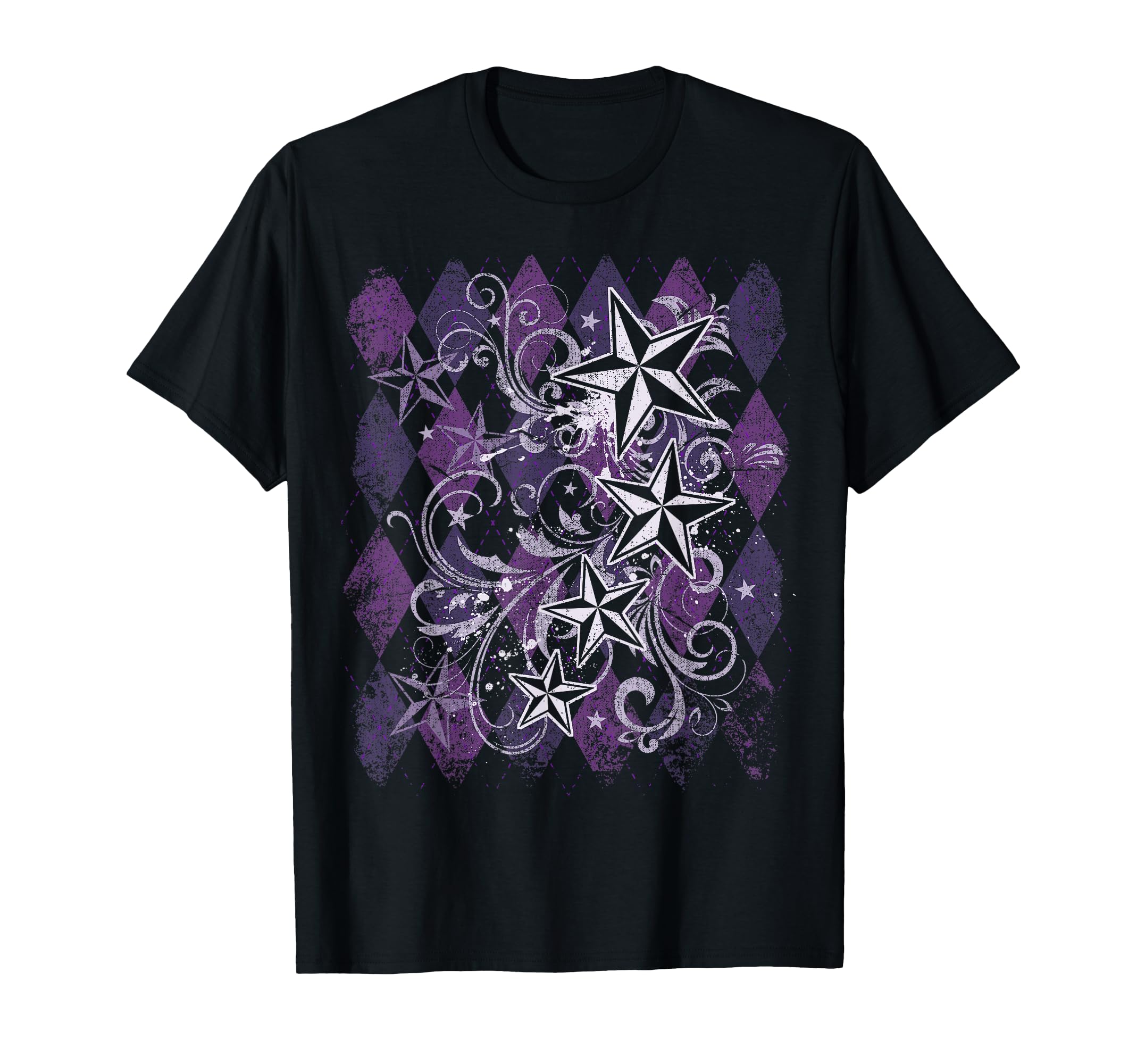 Emo 2000S Purple Star Fairy Grunge T-Shirt - Minimalist Print for Adults - T-Shirt, Sweatshirt, Hoodie