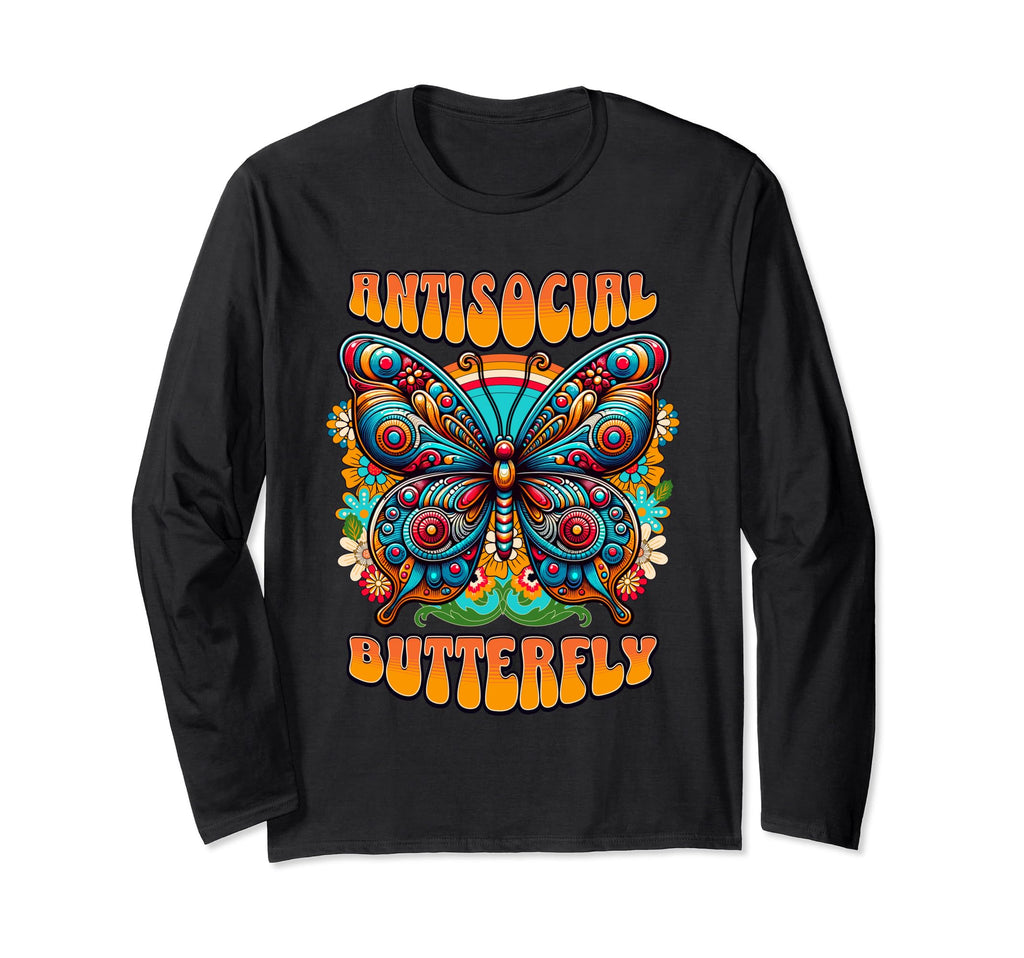 Antisocial Butterfly Funny Very T-Shirt - Minimalist Print for Adults - T-Shirt, Sweatshirt, Hoodie