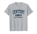 Century West Virginia Wv Athletic T-Shirt - Minimalist Print for Adults - T-Shirt, Sweatshirt, Hoodie