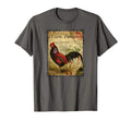 Whimsical Rooster French Paris Floral T-Shirt - Streetwear Style Unisex - T-Shirt, Sweatshirt, Hoodie