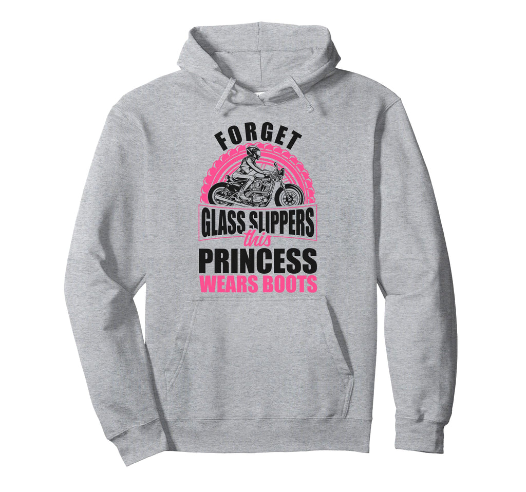 Motorcycle Biker Forget Glass Slippers Hoodie - Trendy Graphic Men Women - T-Shirt, Sweatshirt, Hoodie