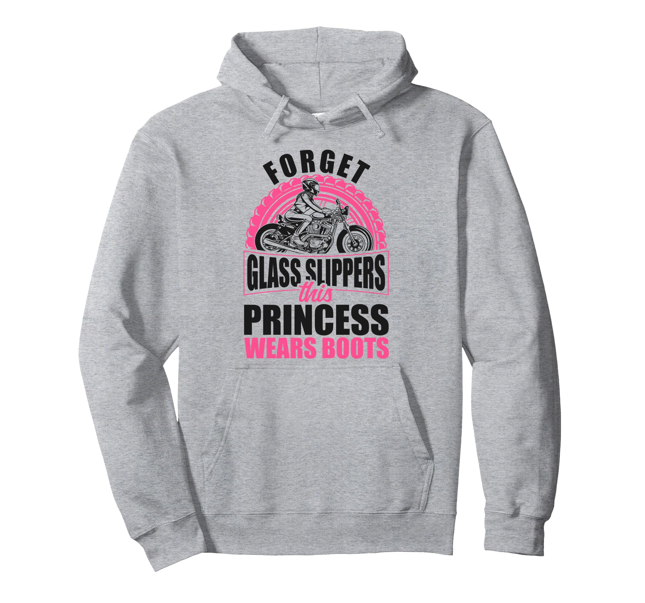 Motorcycle Biker Forget Glass Slippers Hoodie - Trendy Graphic Men Women - T-Shirt, Sweatshirt, Hoodie