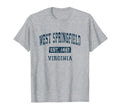 West Springfield Virginia Va Sports Navy T-Shirt - Minimalist Print Unisex - T-Shirt, Sweatshirt, Hoodie