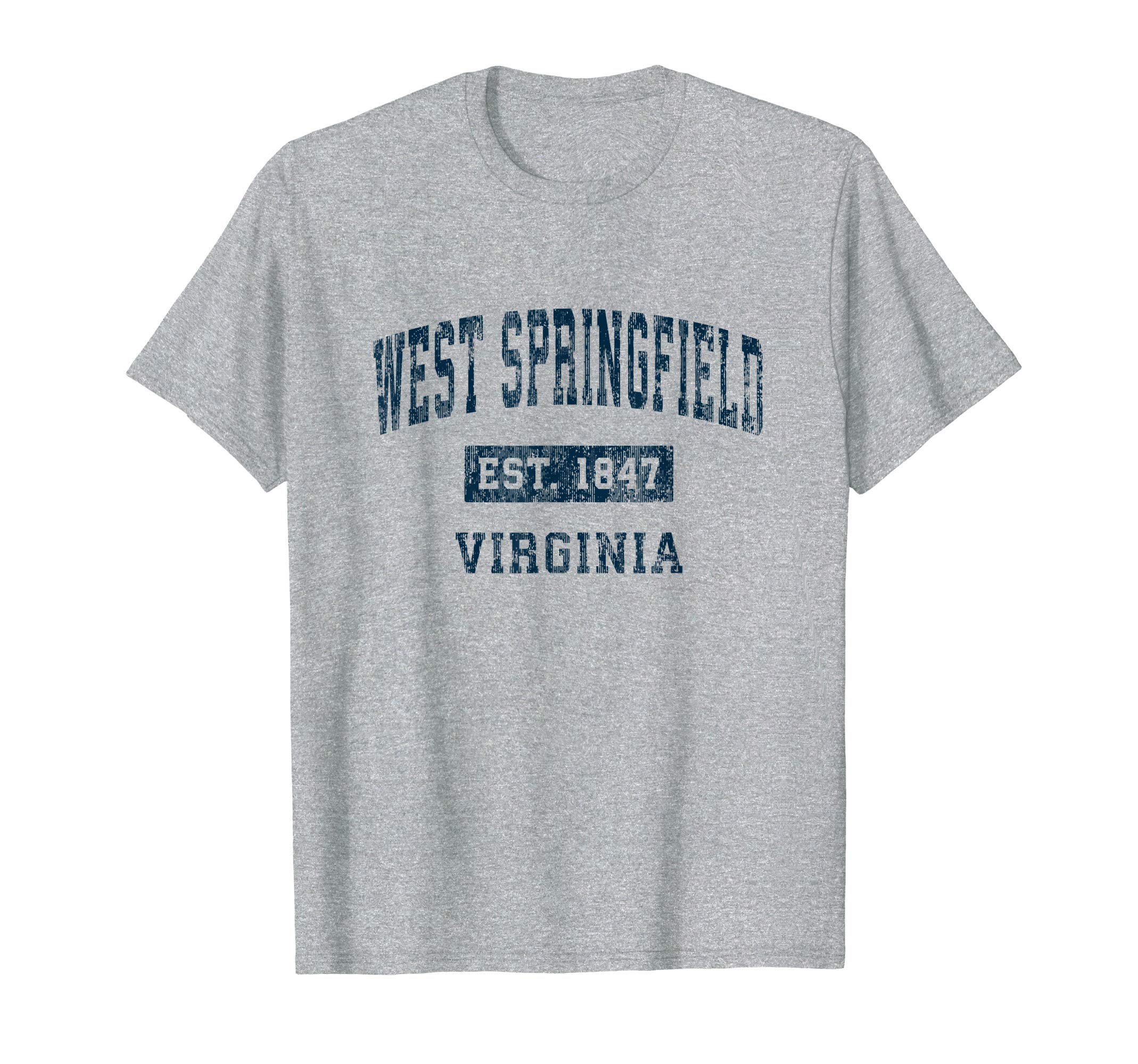 West Springfield Virginia Va Sports Navy T-Shirt - Minimalist Print Unisex - T-Shirt, Sweatshirt, Hoodie