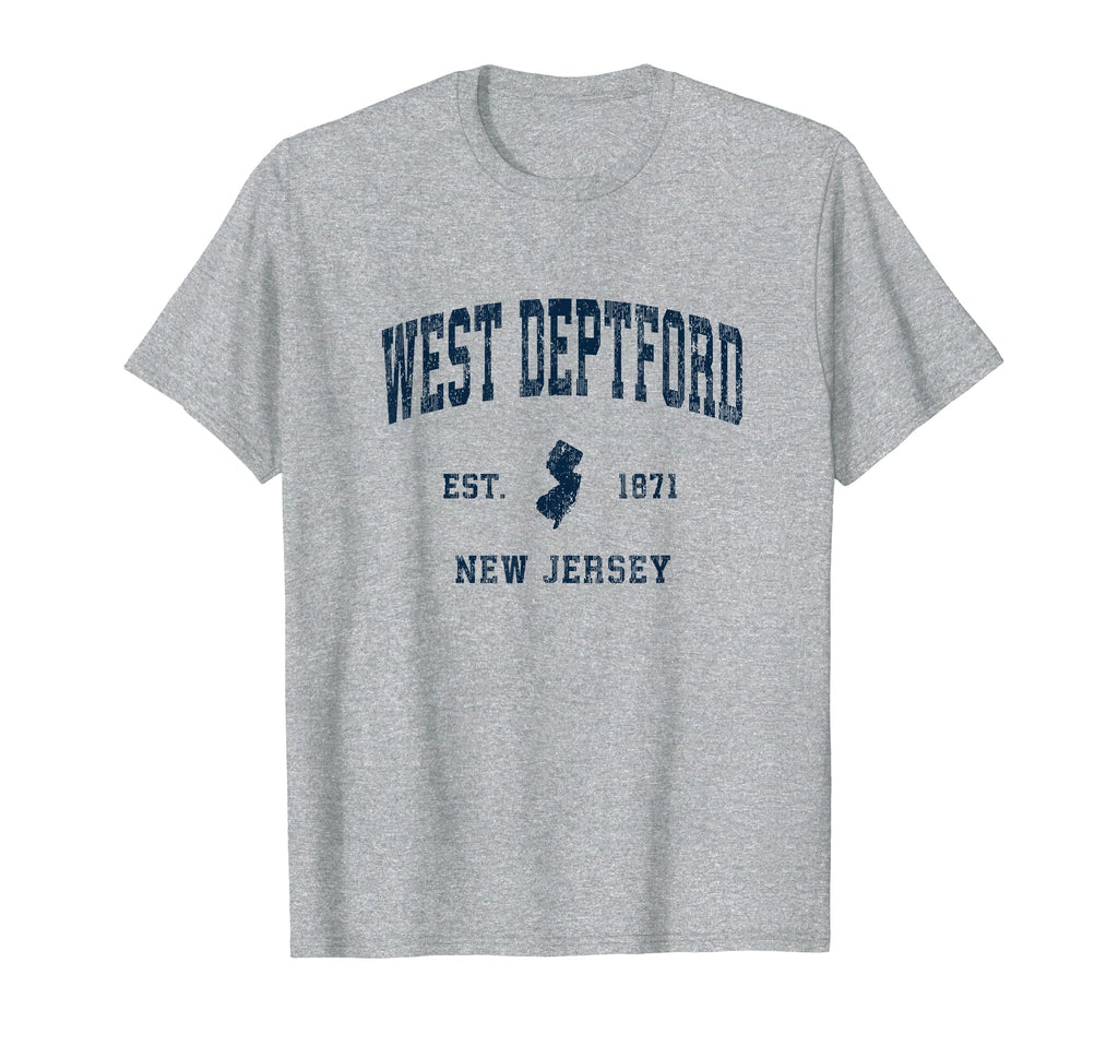 West Deptford New Jersey Nj Athletic T-Shirt - Novelty Apparel for Adults - T-Shirt, Sweatshirt, Hoodie