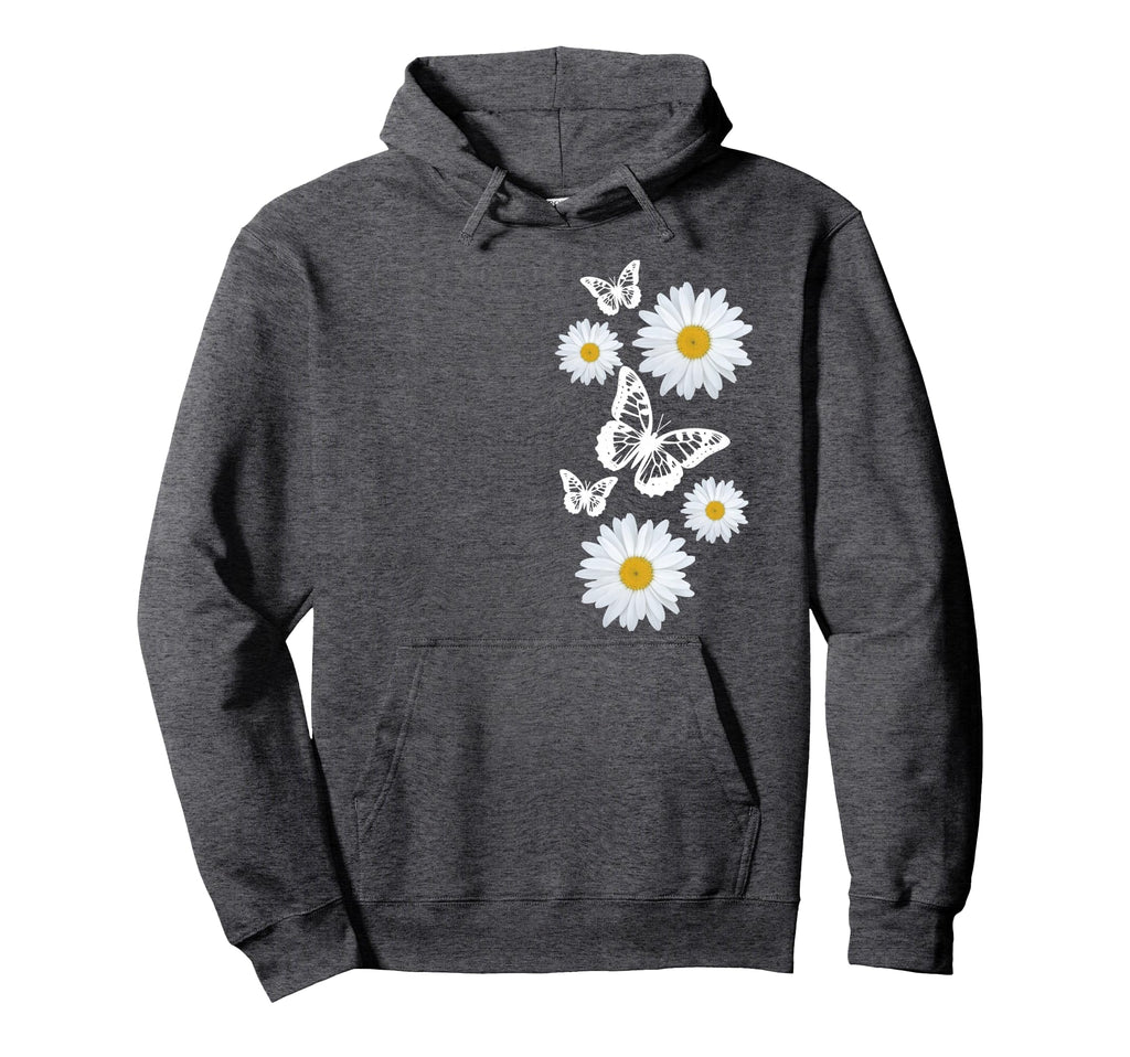 Fantasy Elegant White Butterflies Hoodie - Casual Everyday Wear Unisex - T-Shirt, Sweatshirt, Hoodie