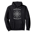 Meditate Gift Yoga Meditating Hoodie - Minimalist Print Men Women - T-Shirt, Sweatshirt, Hoodie