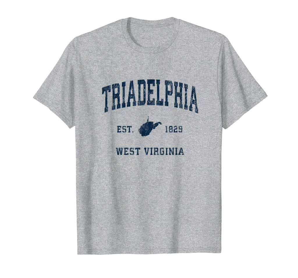 Triadelphia West Virginia Wv Athletic T-Shirt - Minimalist Print Men Women - T-Shirt, Sweatshirt, Hoodie
