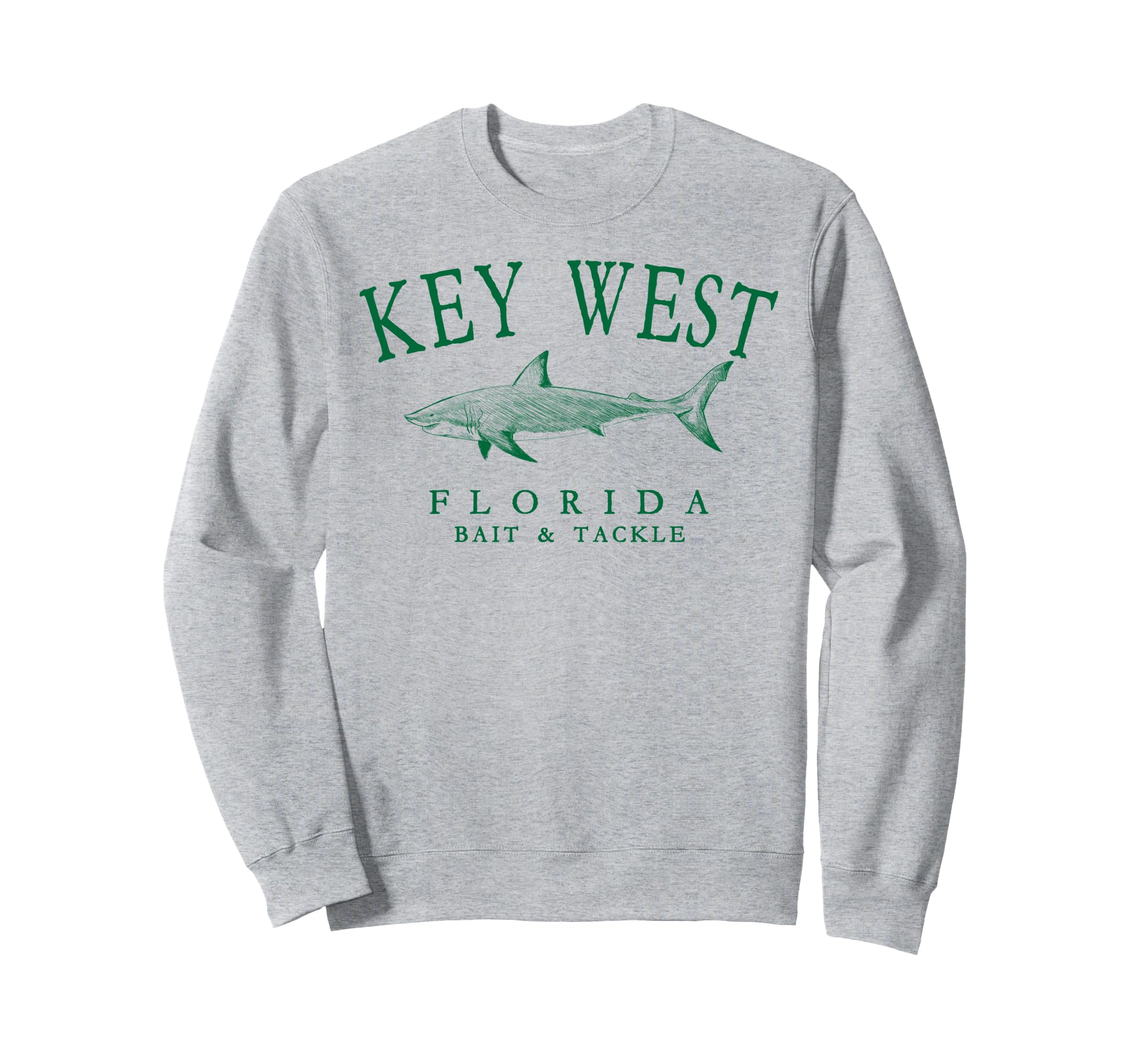 Key West Florida Shark Arched Green Sweatshirt - Graphic Print Men Women - T-Shirt, Sweatshirt, Hoodie