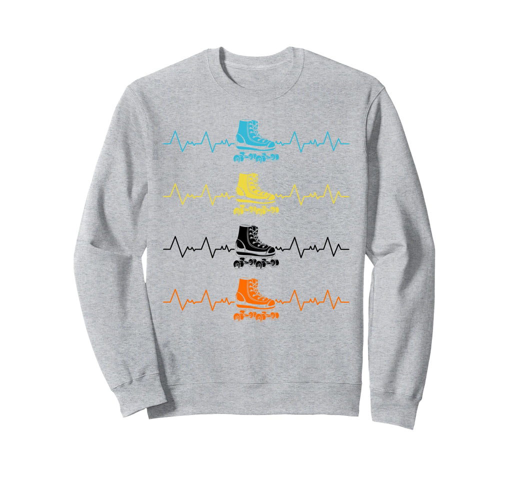 Roll Skate Heartbeat Skating Sport Sweatshirt - Novelty Apparel Men Women - T-Shirt, Sweatshirt, Hoodie