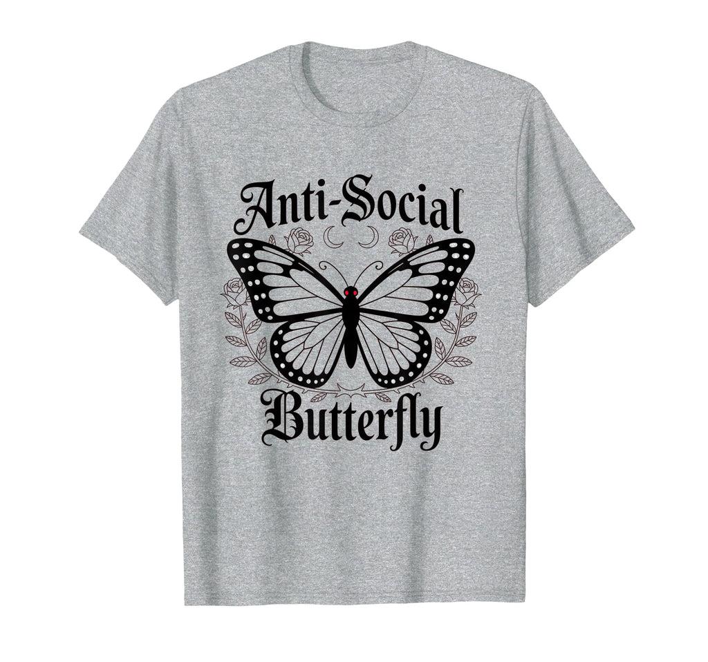 Antisocial Butterfly Gothic T-Shirt - Casual Everyday Wear for Adults - T-Shirt, Sweatshirt, Hoodie