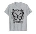 Antisocial Butterfly Gothic T-Shirt - Casual Everyday Wear for Adults - T-Shirt, Sweatshirt, Hoodie
