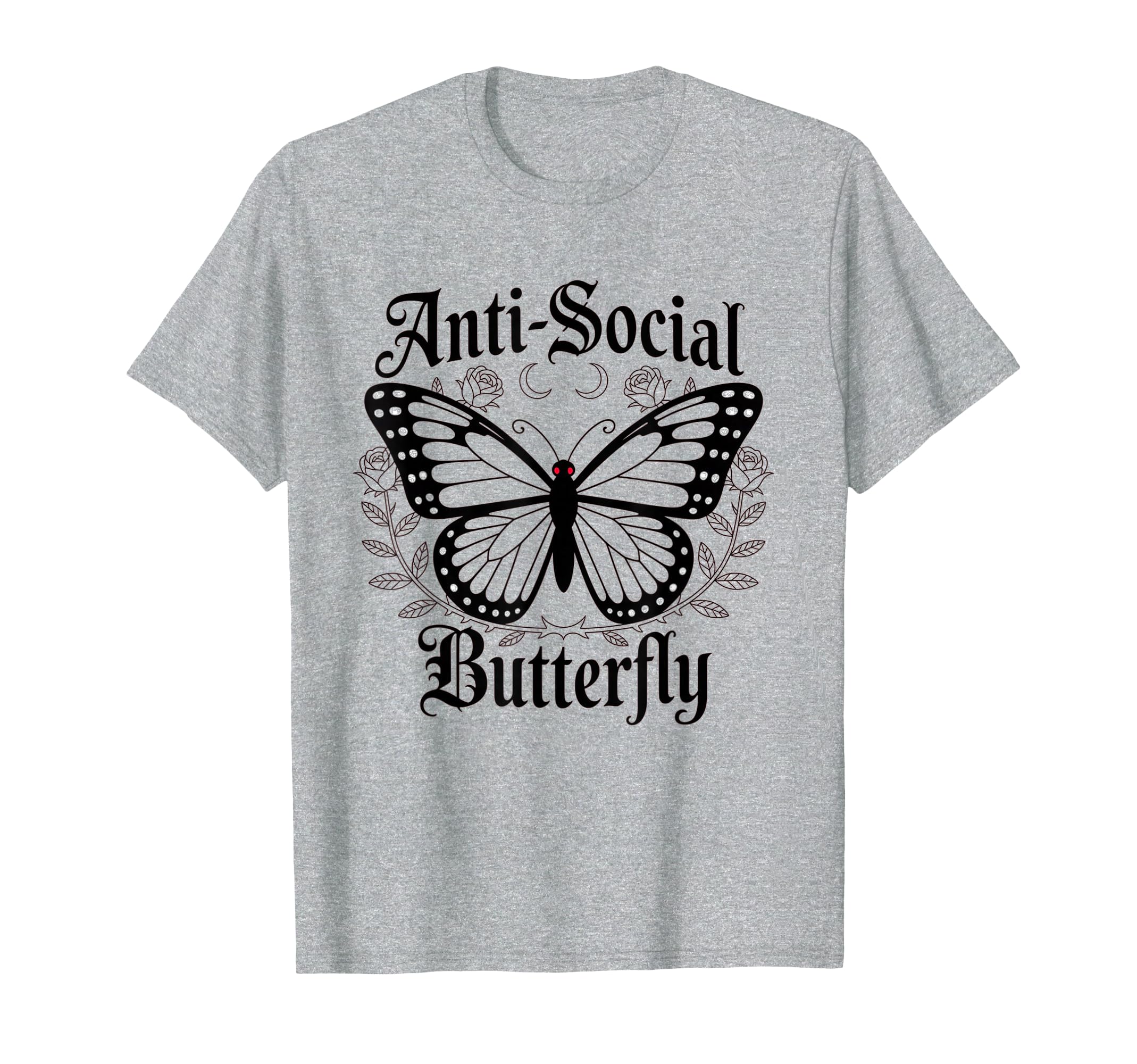 Antisocial Butterfly Gothic T-Shirt - Casual Everyday Wear for Adults - T-Shirt, Sweatshirt, Hoodie
