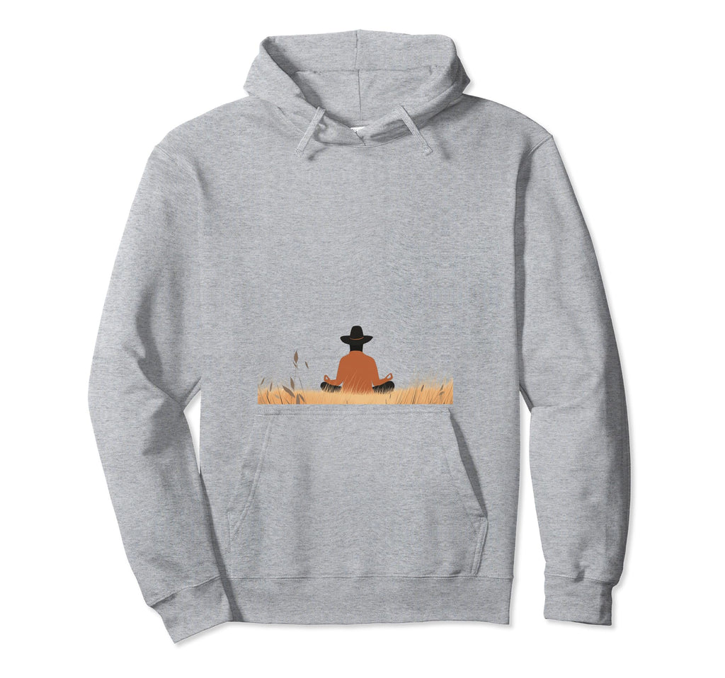 Peaceful Meditation Pose Mindfulness Hoodie - Minimalist Print Men Women - T-Shirt, Sweatshirt, Hoodie