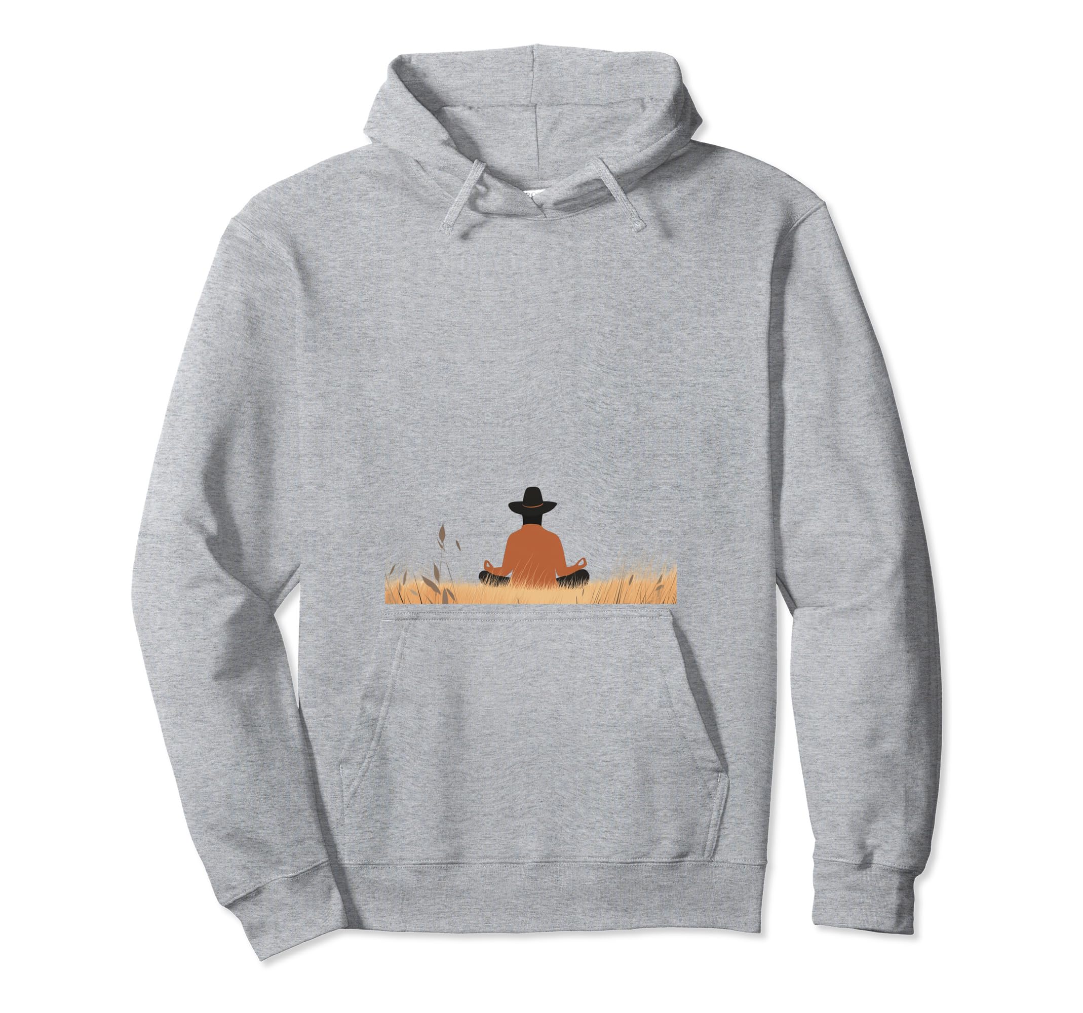 Peaceful Meditation Pose Mindfulness Hoodie - Minimalist Print Men Women - T-Shirt, Sweatshirt, Hoodie