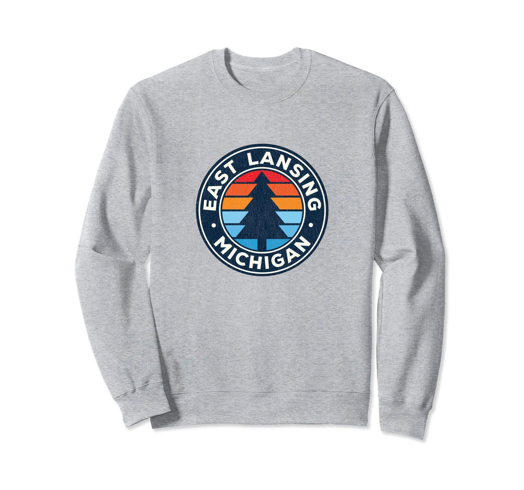 East Lansing Michigan Mi 70S Sweatshirt - Trendy Graphic Unisex - T-Shirt, Sweatshirt, Hoodie