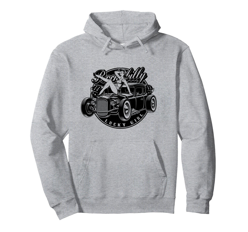 Rockabilly Hotrod Pinup Hoodie - Graphic Print for Adults - T-Shirt, Sweatshirt, Hoodie