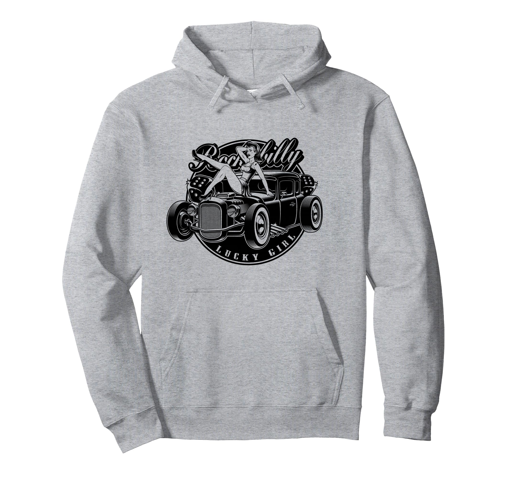 Rockabilly Hotrod Pinup Hoodie - Graphic Print for Adults - T-Shirt, Sweatshirt, Hoodie