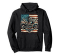 American Usa Flag Motorcycle Hoodie - Streetwear Style Men Women - T-Shirt, Sweatshirt, Hoodie