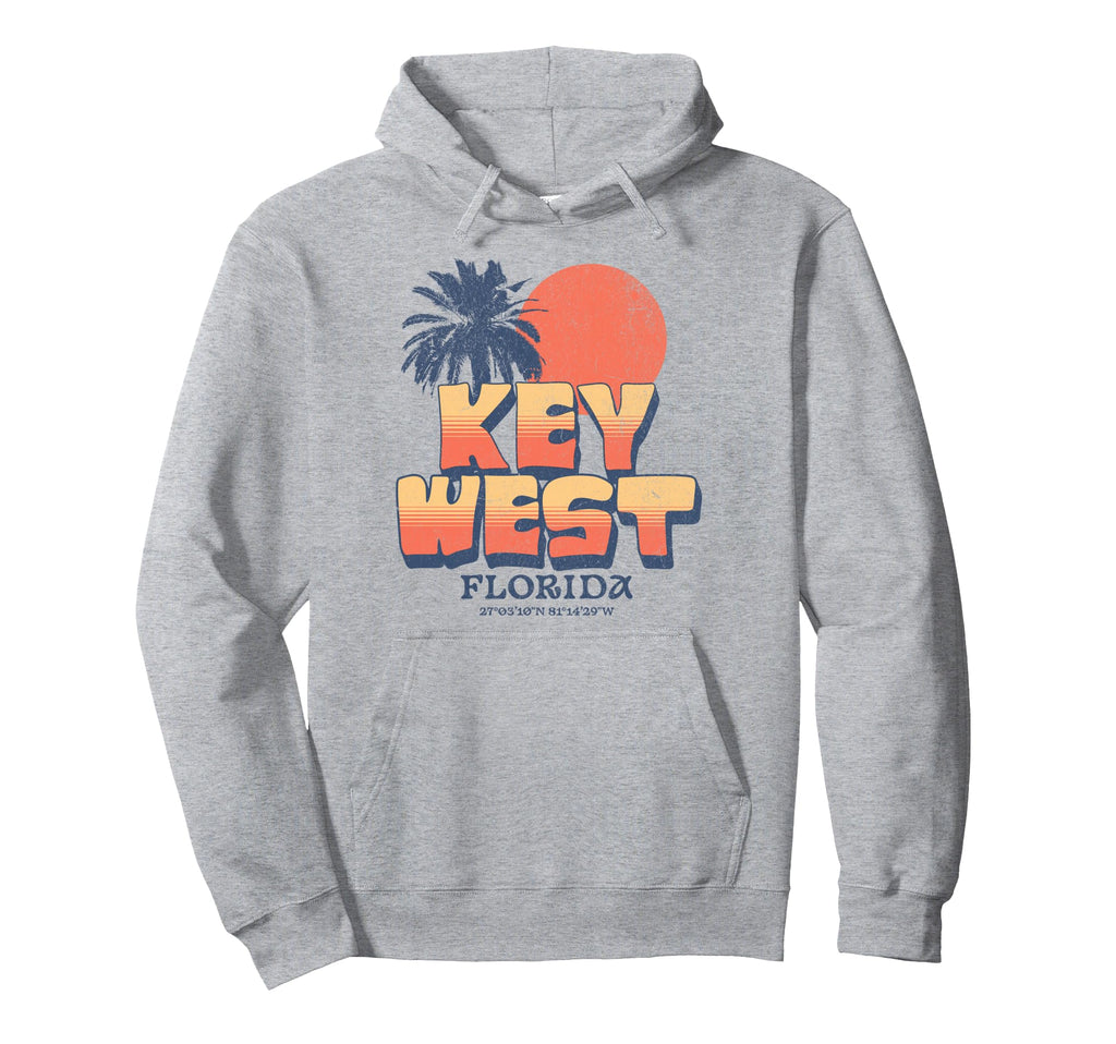 Key West Florida Sunset Palm Tree Hoodie - Graphic Print for Adults - T-Shirt, Sweatshirt, Hoodie