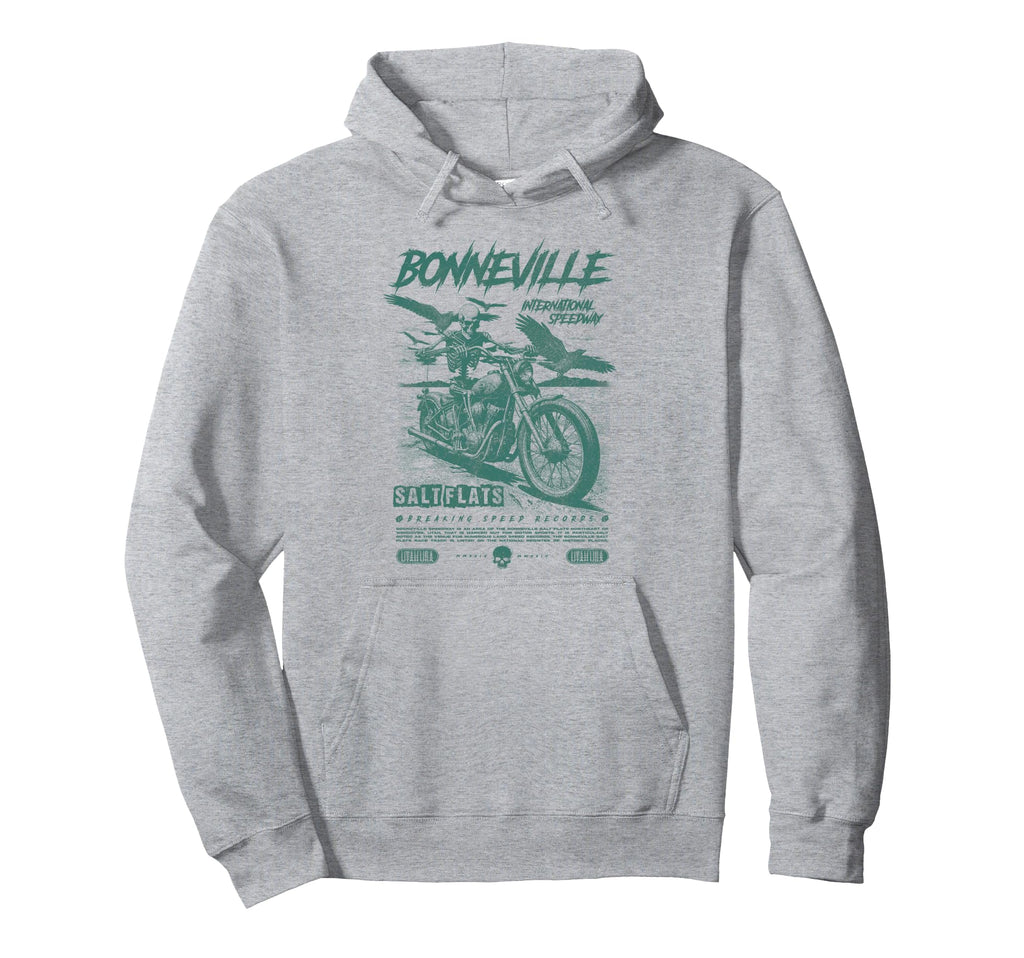 Bonneville Salt Flats Motorcycle Racing Hoodie - Trendy Graphic Unisex - T-Shirt, Sweatshirt, Hoodie