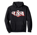 Usa Typography Patriotic 4Th July Hoodie - Minimalist Print Unisex - T-Shirt, Sweatshirt, Hoodie
