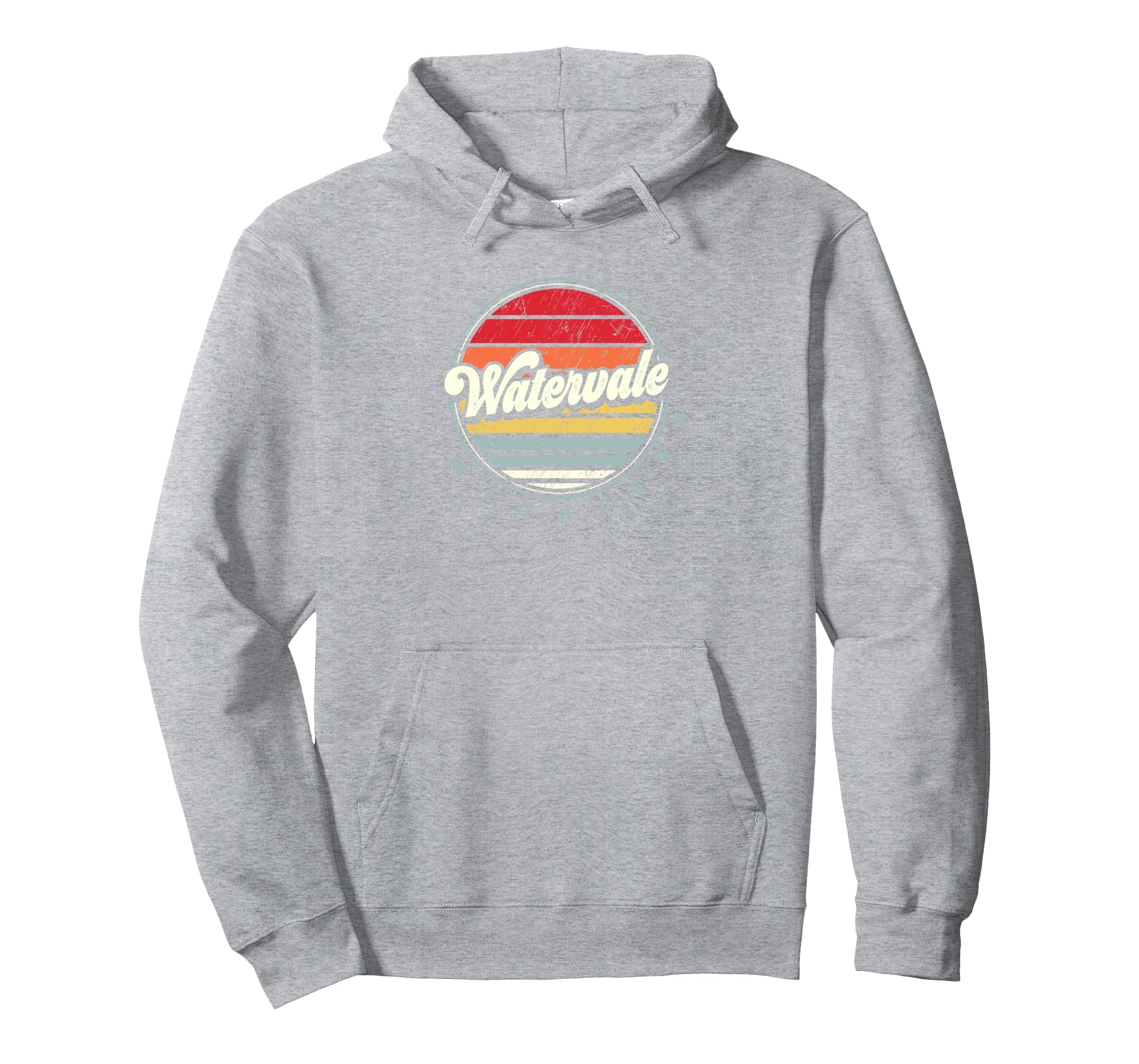 Watervale Home State 70S Sunset Hoodie - Novelty Apparel for Adults - T-Shirt, Sweatshirt, Hoodie