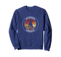 Athens Greece Sailboat 70S Sunset Sweatshirt - Aesthetic Graphic Unisex - T-Shirt, Sweatshirt, Hoodie