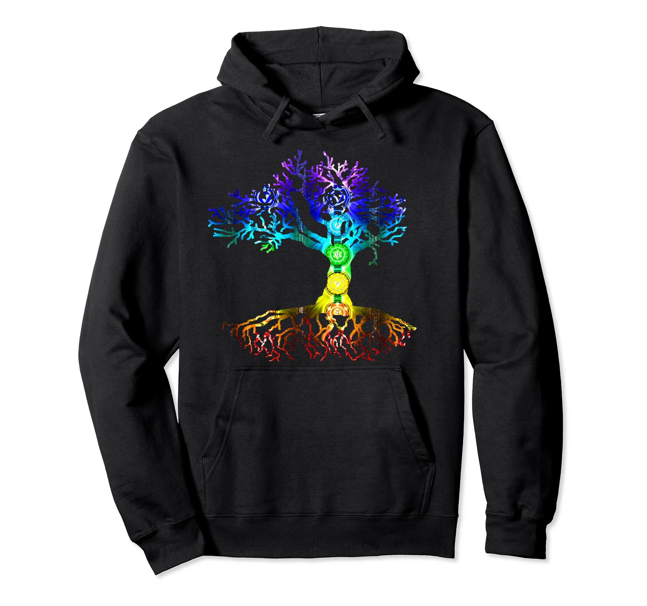 Chakra Tree Life Zen Hoodie - Custom Art Print for Adults - T-Shirt, Sweatshirt, Hoodie