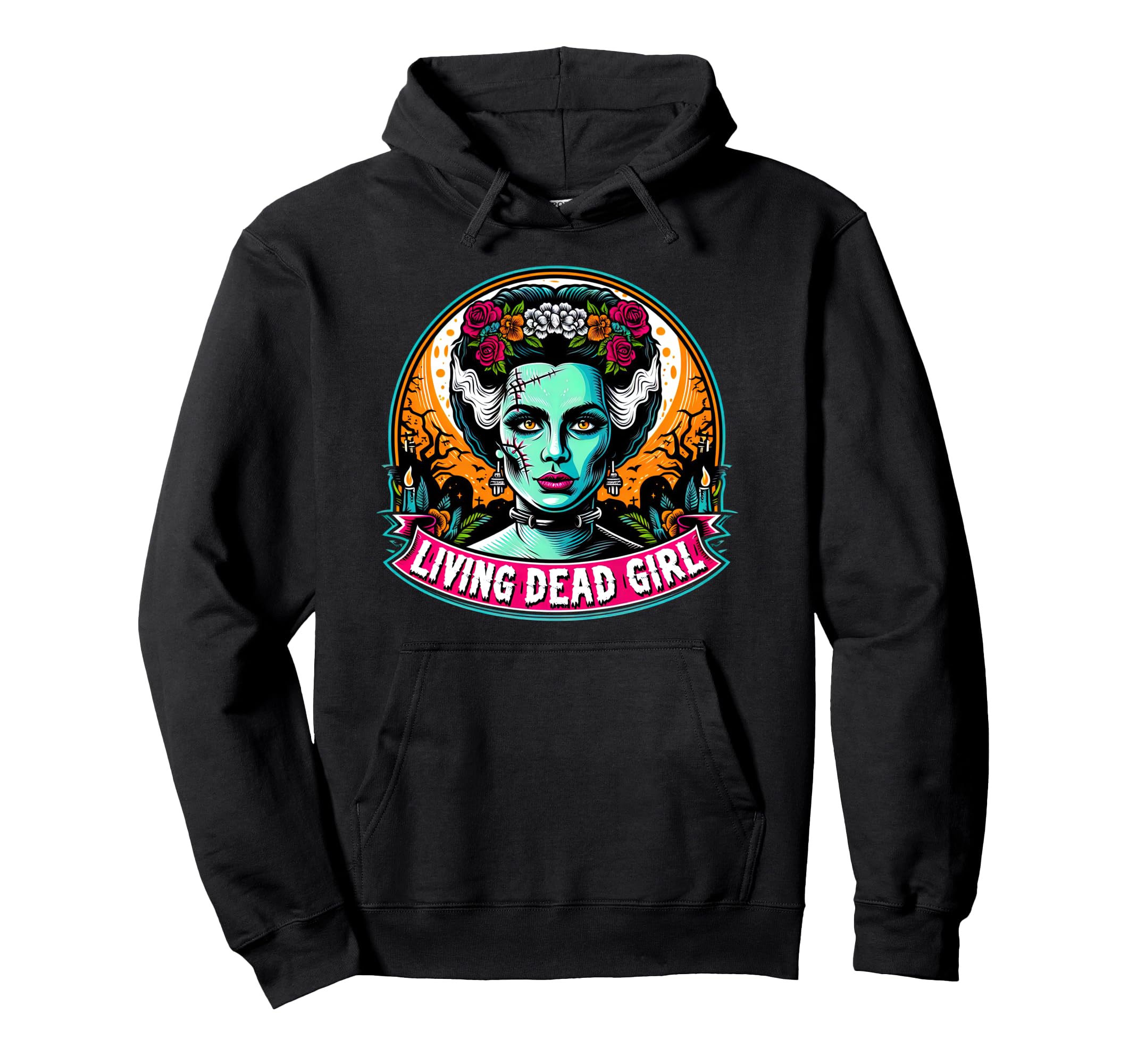 Living Dead Goth Bride Halloween Hoodie - Casual Everyday Wear Unisex - T-Shirt, Sweatshirt, Hoodie