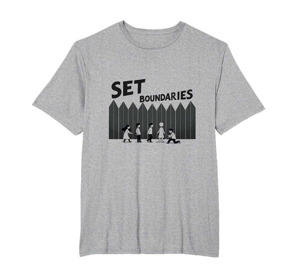 Set Boundaries Empowering Wall Art Self T-Shirt - Trendy Graphic Men Women - T-Shirt, Sweatshirt, Hoodie
