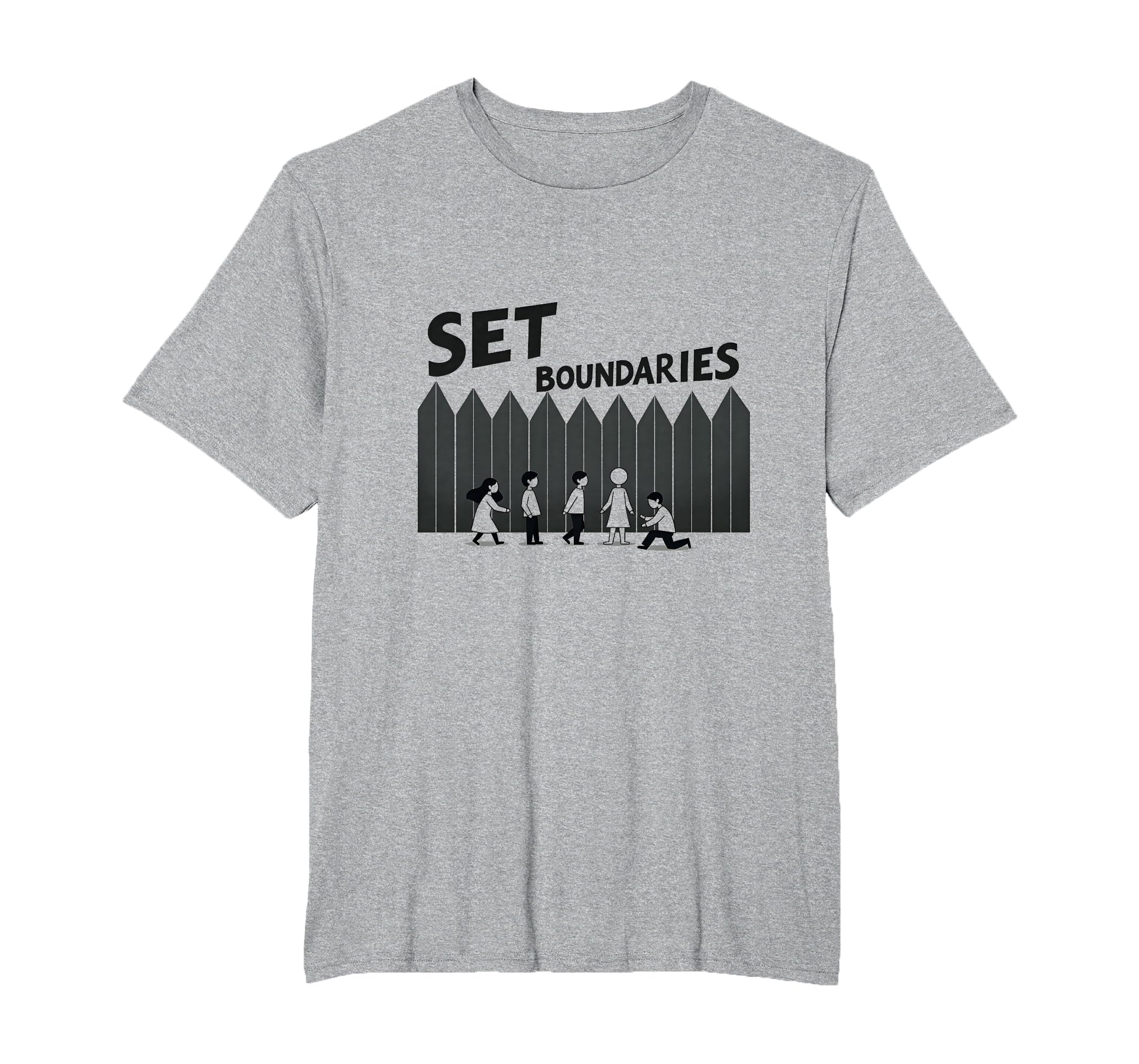 Set Boundaries Empowering Wall Art Self T-Shirt - Trendy Graphic Men Women - T-Shirt, Sweatshirt, Hoodie