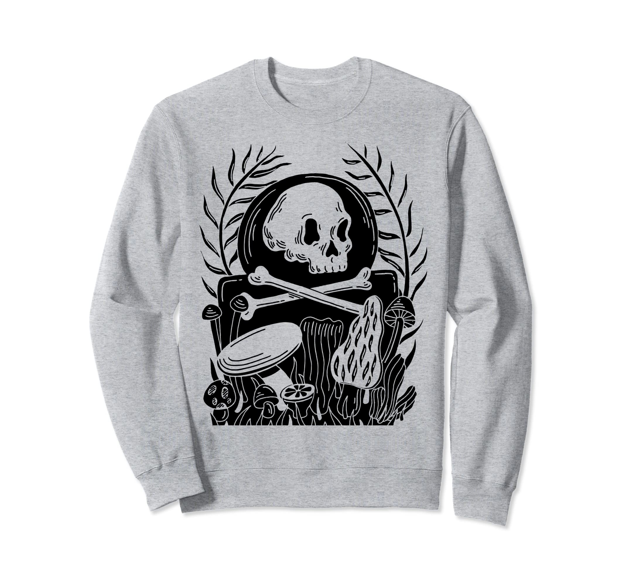 Skull And Bones Tombstone Sweatshirt - Casual Everyday Wear for Adults - T-Shirt, Sweatshirt, Hoodie