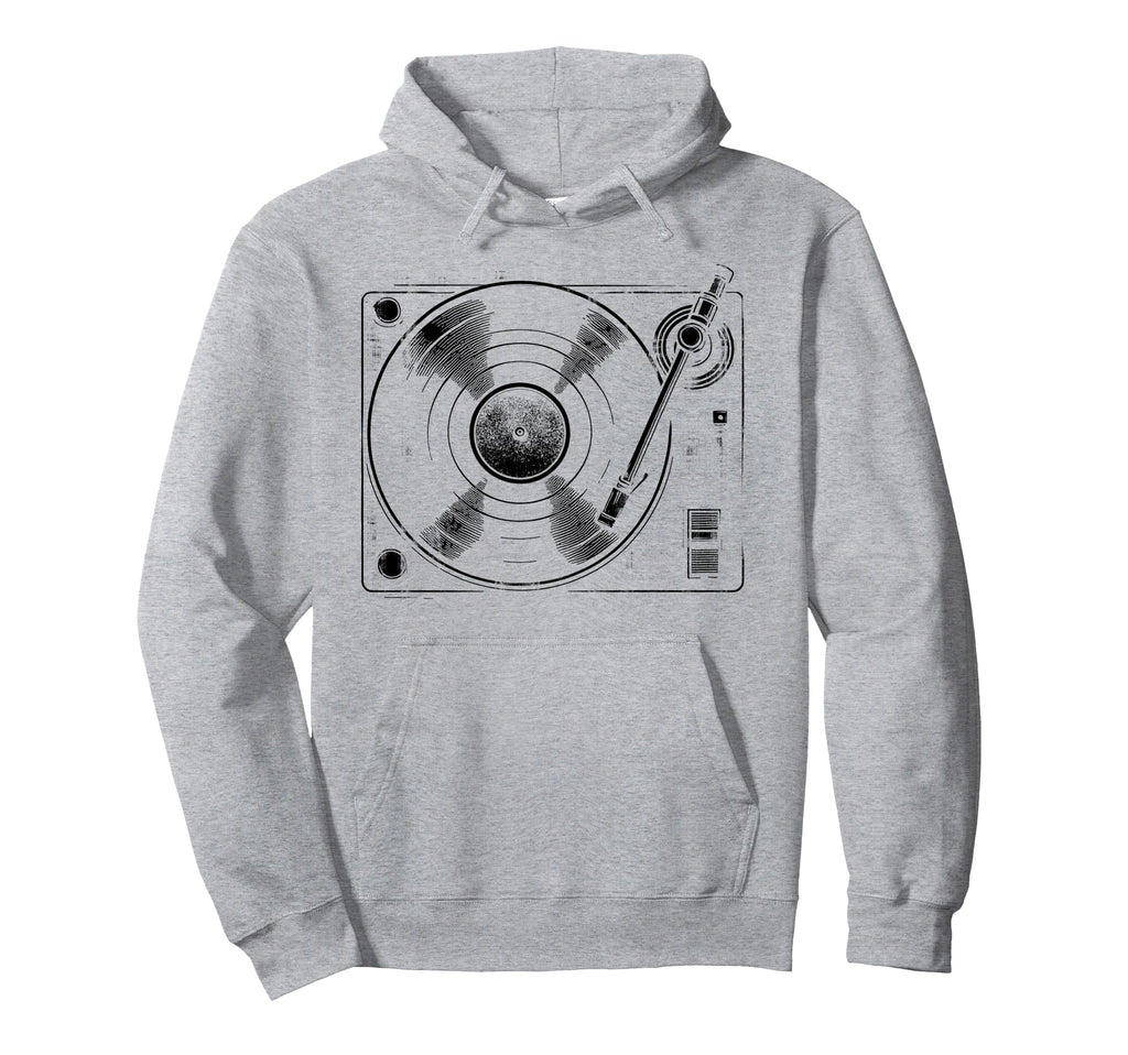Turntable Audio Lp Vinyl Record Player Hoodie - Novelty Apparel Unisex - T-Shirt, Sweatshirt, Hoodie