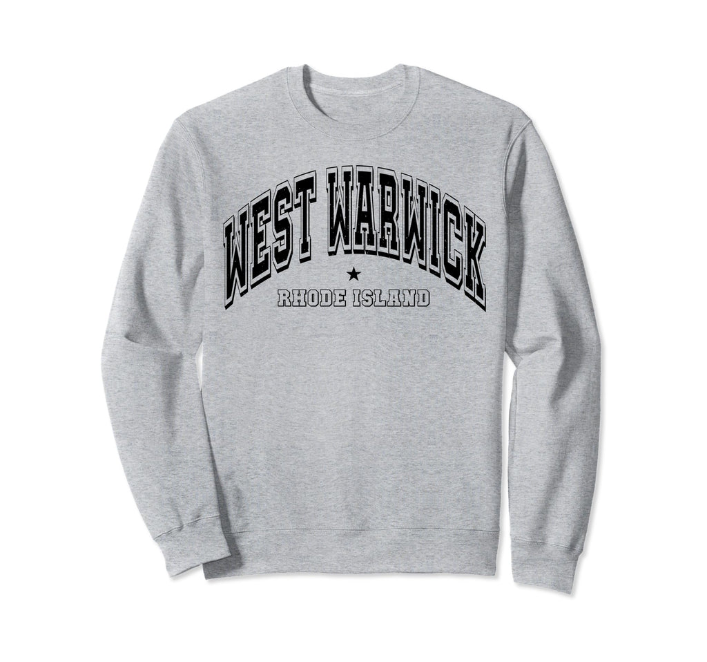 Throwback Athletic West Warwick Rhode Sweatshirt - Graphic Print Unisex - T-Shirt, Sweatshirt, Hoodie