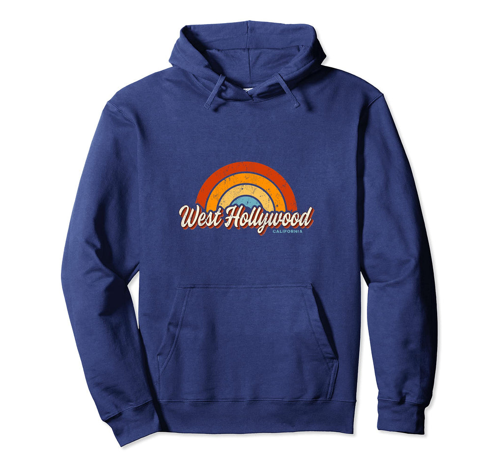 West Hollywood California Ca Rainbow Hoodie - Fun Novelty Design Men Women - T-Shirt, Sweatshirt, Hoodie