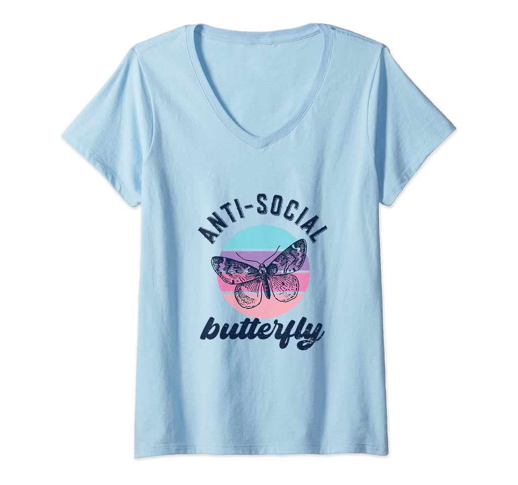 Womens Funny Anti Social Butterfly T-Shirt - Casual Everyday Wear Unisex - T-Shirt, Sweatshirt, Hoodie