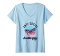 Womens Funny Anti Social Butterfly T-Shirt - Casual Everyday Wear Unisex - T-Shirt, Sweatshirt, Hoodie